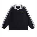 Kings Corner Contrast Striped Collar Sweatshirt